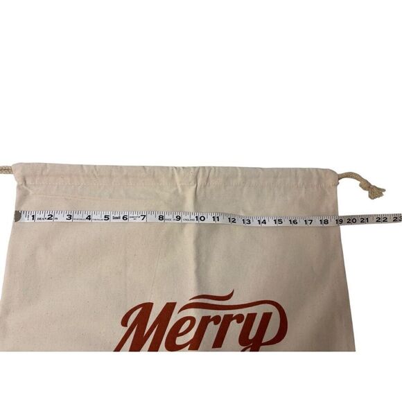 NWOT large canvas Christmas Santa sack with drawstring. - Picture 4 of 4